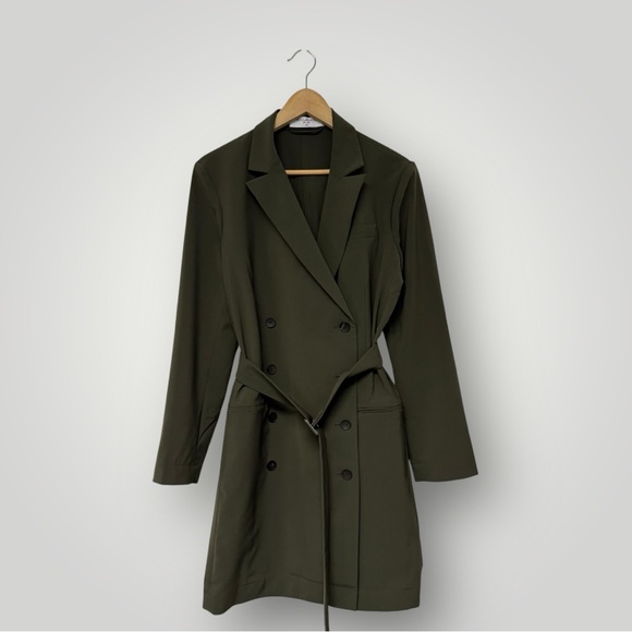 M.M Lafleur The Gwynne Dress Jacket OrigamiTech in Olive Sz 14 - Picture 1 of 16